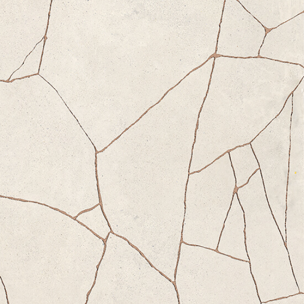 Wide Gres 280 – Cement Effect Metal Groove Ivory