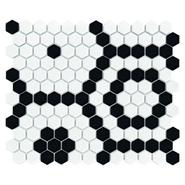 Mini Hexagon B&W Bee Premium matt