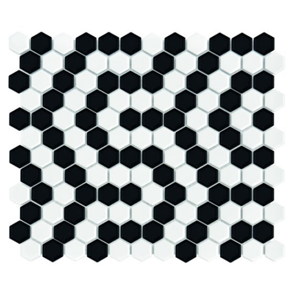 Mini Hexagon B&W Coral Premium matt