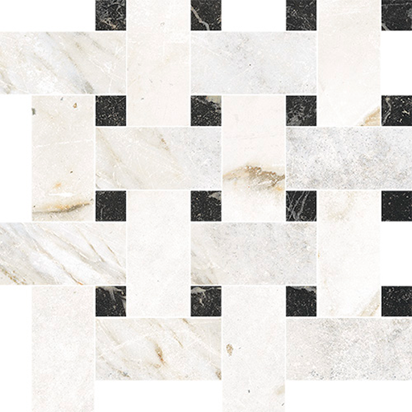 Antique – Basket Weave Bianco Navona/Nero