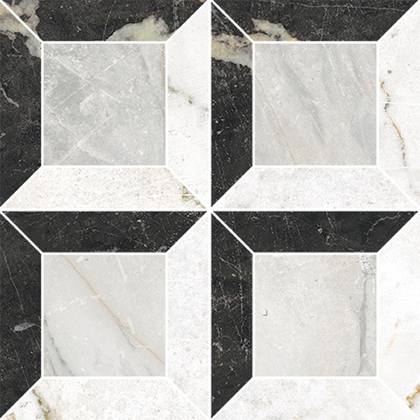 Antique – Quadri 4 modulo Bianco Navona/Nero/Grigio di Spagna