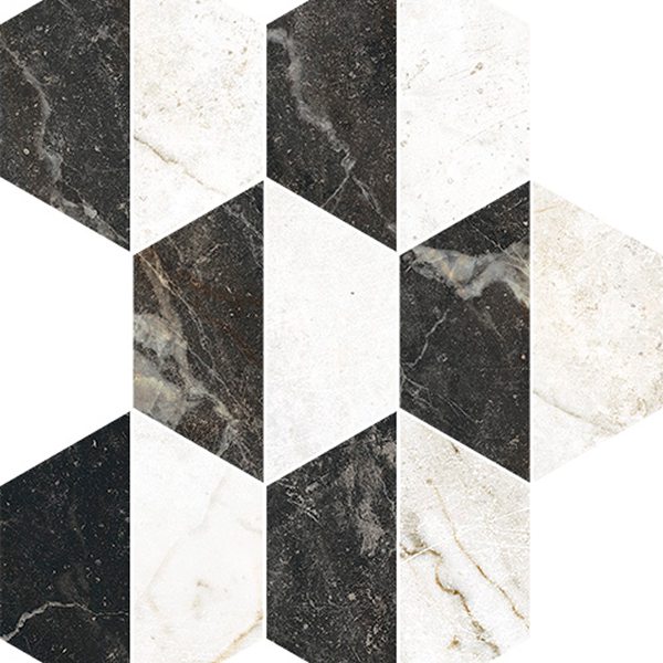 Antique – Trapezio bicolore Bianco Navona/Nero