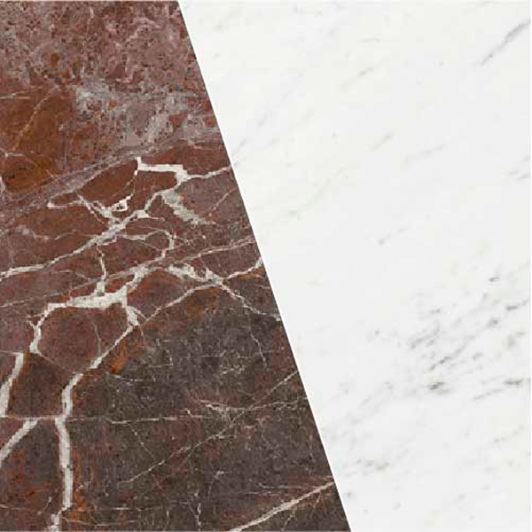 Majestic – Mosaico Trapezio Rosso Levanto/Bianco Barga