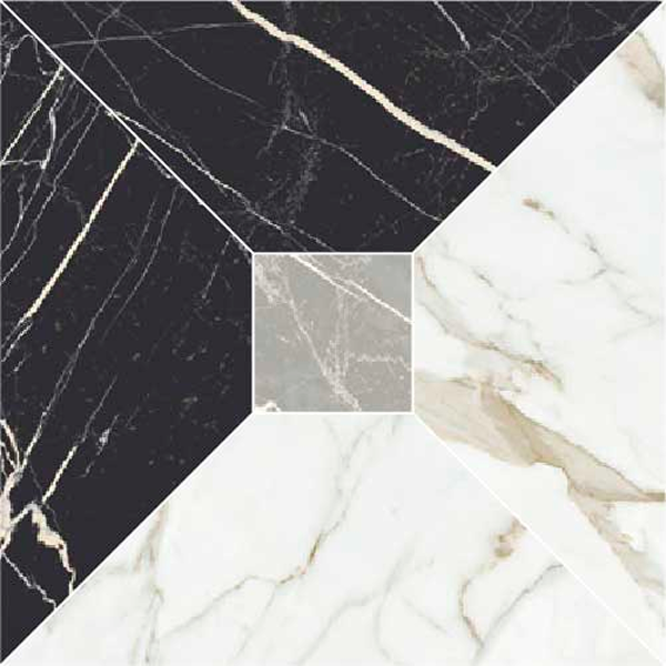 Majestic – Mosaico Squared Nero Bilbao – Oro Versilia/Cenere Murcia