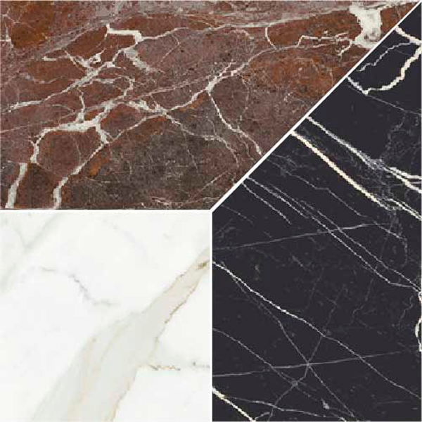 Majestic – Mosaico Reverso Squared Rosso Levanto/Nero Bilbao/Oro Versilia